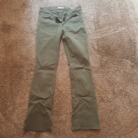 olive green bootcut jeans